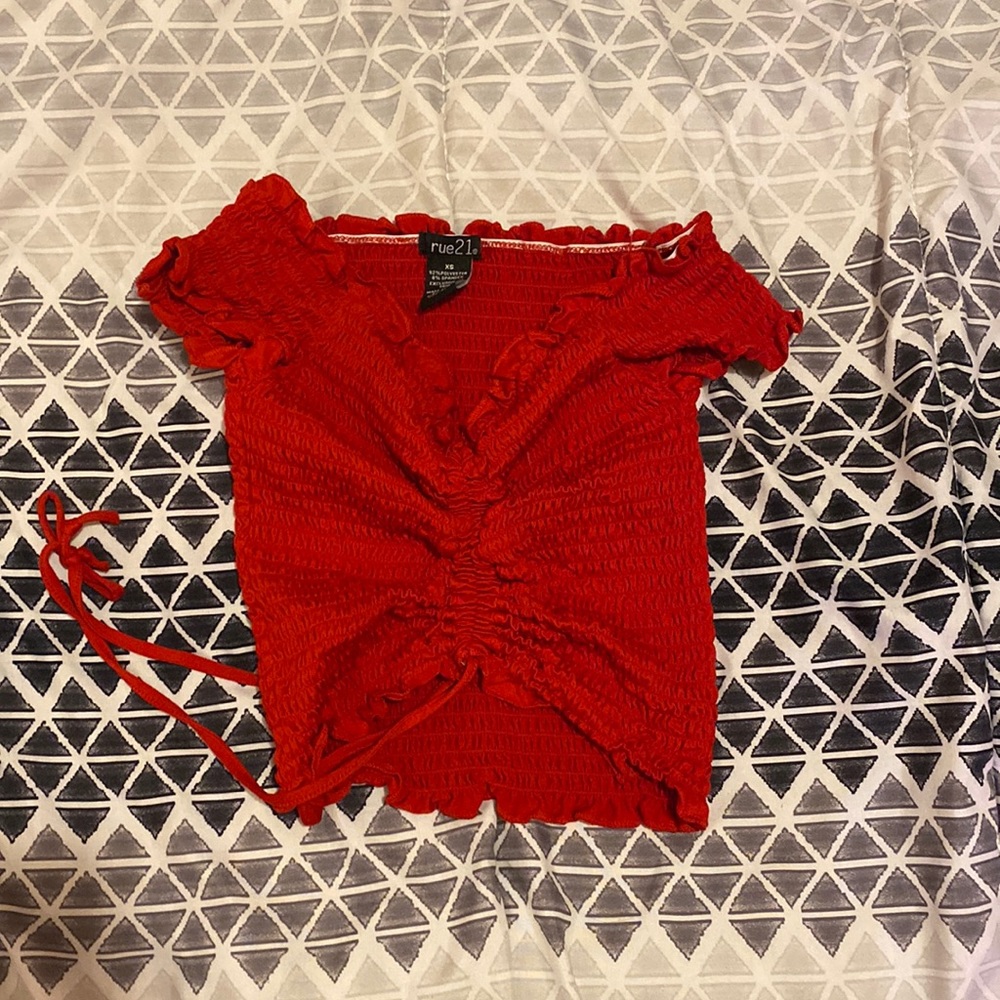 red crop top
